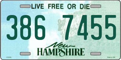 NH license plate 3867455