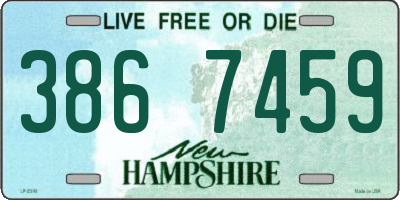 NH license plate 3867459