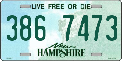 NH license plate 3867473