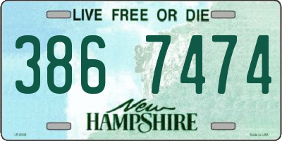 NH license plate 3867474