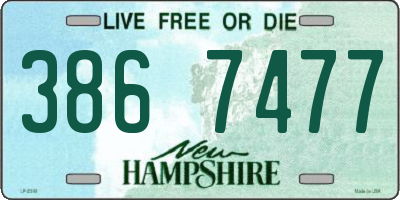 NH license plate 3867477