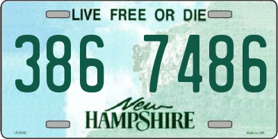 NH license plate 3867486
