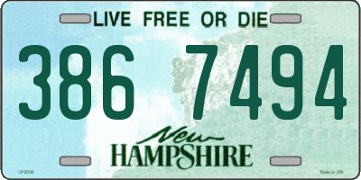 NH license plate 3867494