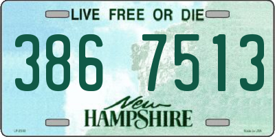 NH license plate 3867513