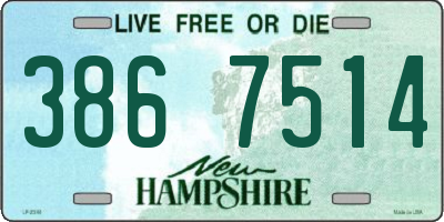 NH license plate 3867514