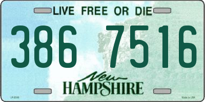NH license plate 3867516