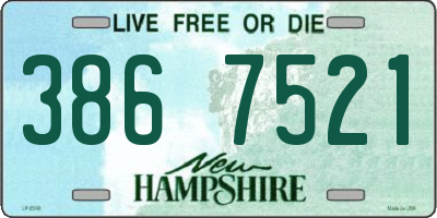 NH license plate 3867521
