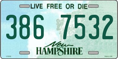 NH license plate 3867532