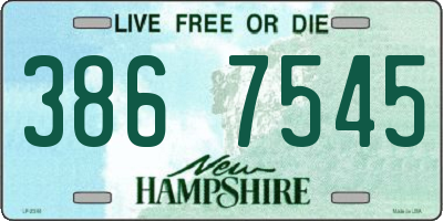 NH license plate 3867545