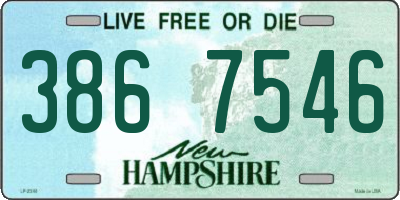 NH license plate 3867546