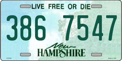 NH license plate 3867547