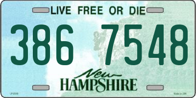 NH license plate 3867548