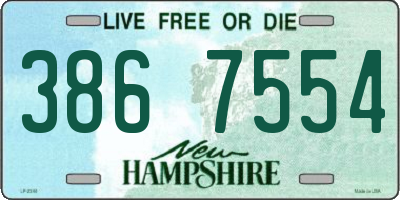 NH license plate 3867554