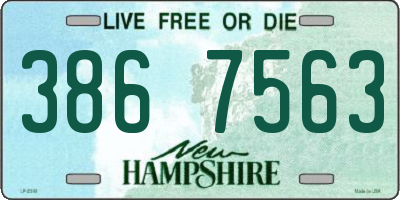 NH license plate 3867563