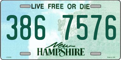 NH license plate 3867576