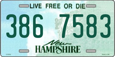 NH license plate 3867583