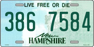 NH license plate 3867584