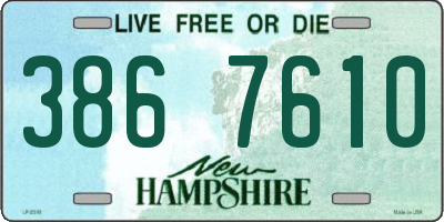 NH license plate 3867610