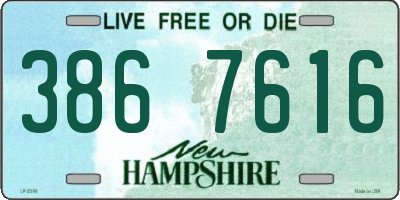 NH license plate 3867616