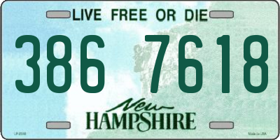 NH license plate 3867618