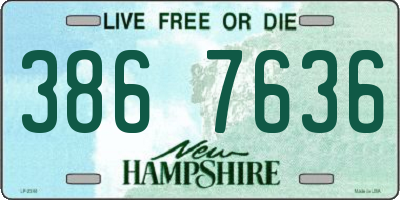 NH license plate 3867636