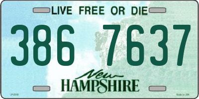 NH license plate 3867637