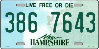 NH license plate 3867643
