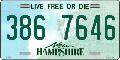 NH license plate 3867646