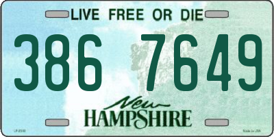 NH license plate 3867649