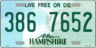 NH license plate 3867652