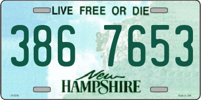 NH license plate 3867653