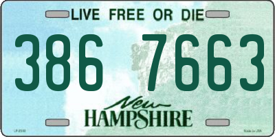 NH license plate 3867663