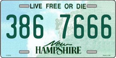 NH license plate 3867666
