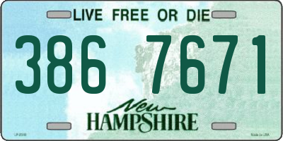 NH license plate 3867671