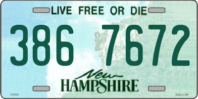 NH license plate 3867672