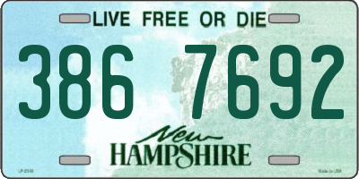 NH license plate 3867692