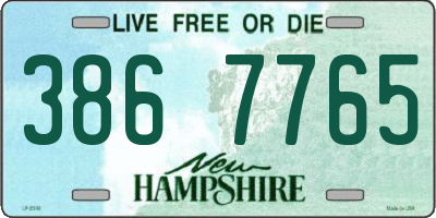NH license plate 3867765
