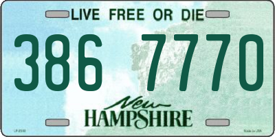 NH license plate 3867770