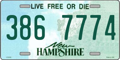 NH license plate 3867774