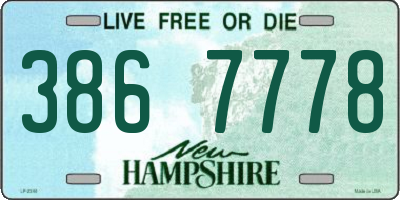 NH license plate 3867778