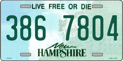 NH license plate 3867804