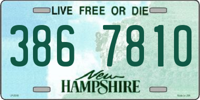 NH license plate 3867810