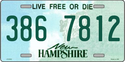 NH license plate 3867812