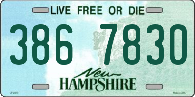 NH license plate 3867830