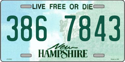 NH license plate 3867843