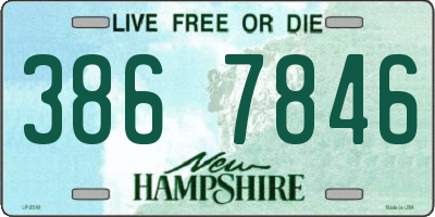 NH license plate 3867846