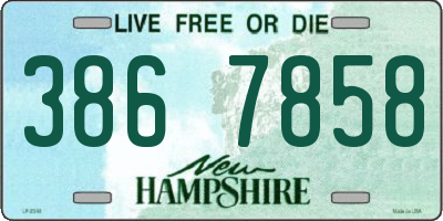 NH license plate 3867858