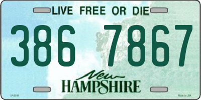 NH license plate 3867867