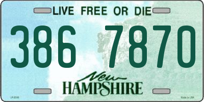 NH license plate 3867870