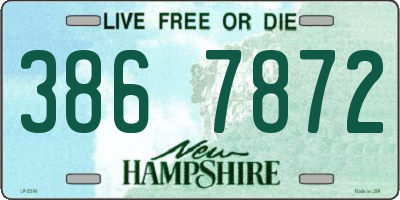 NH license plate 3867872